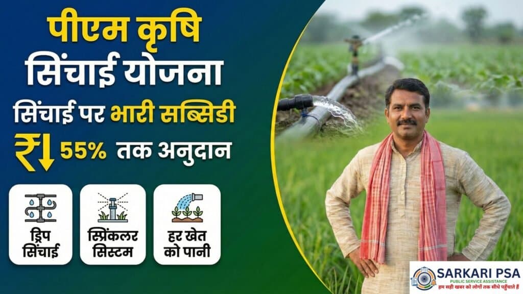 PM Krishi Sinchai Yojana 2026: 'हर खेत को पानी' का वादा! सिंचाई यंत्रों पर पाएं बंपर सब्सिडी, जानें आवेदन प्रक्रिया।
