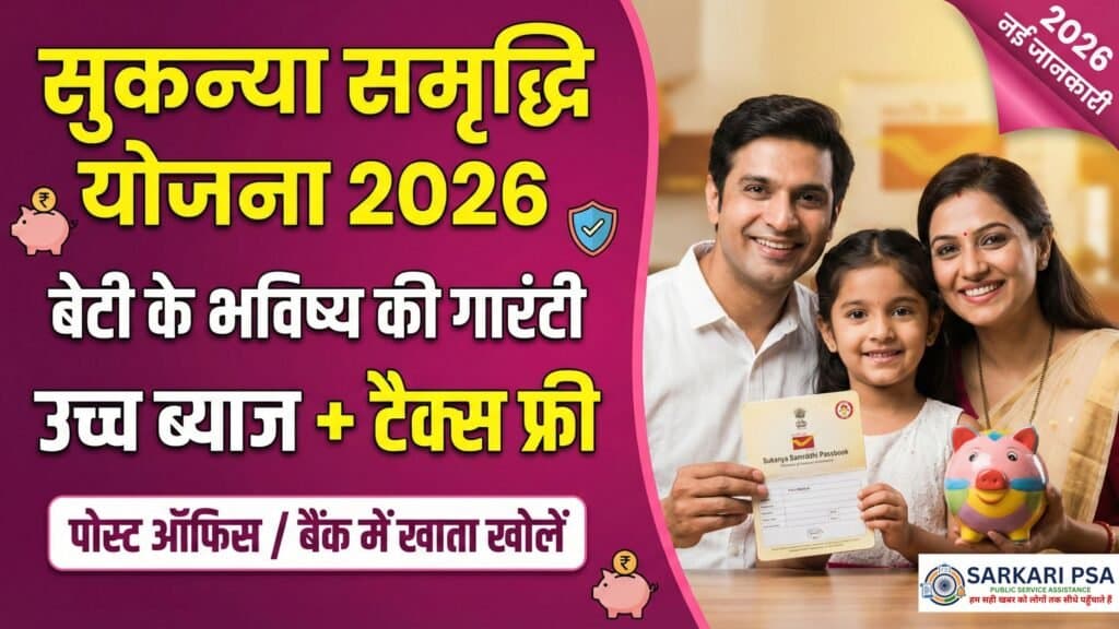 Sukanya Samriddhi Yojana 2026: बेटियों के लिए सरकार की सबसे बंपर स्कीम! 8.2% ब्याज और टैक्स फ्री रिटर्न।